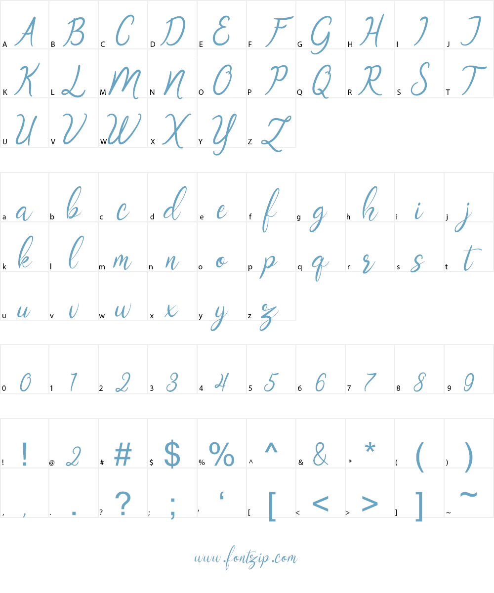 Oklahoma Script Font Character